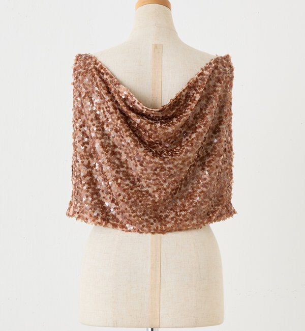  「【プラスワンアイテム】スパンコールドレープベスト」|Tシャツ・カットソー|