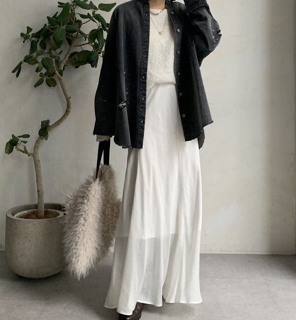  「【新色追加】ダメージデニムシャツ」|シャツ・ブラウス|