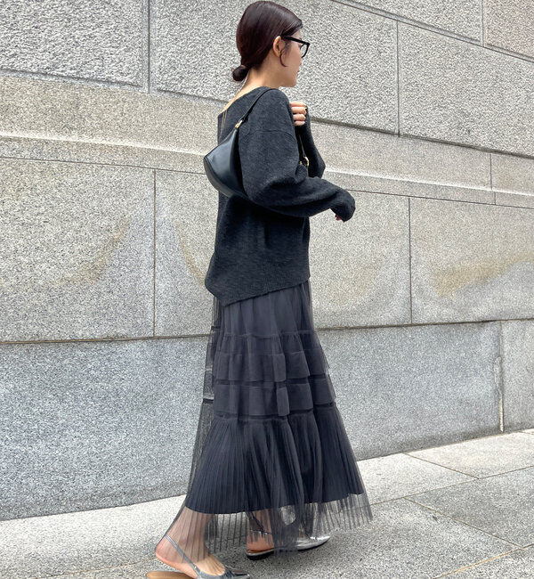  「2WAYプリーツチュールスカート」|スカート|