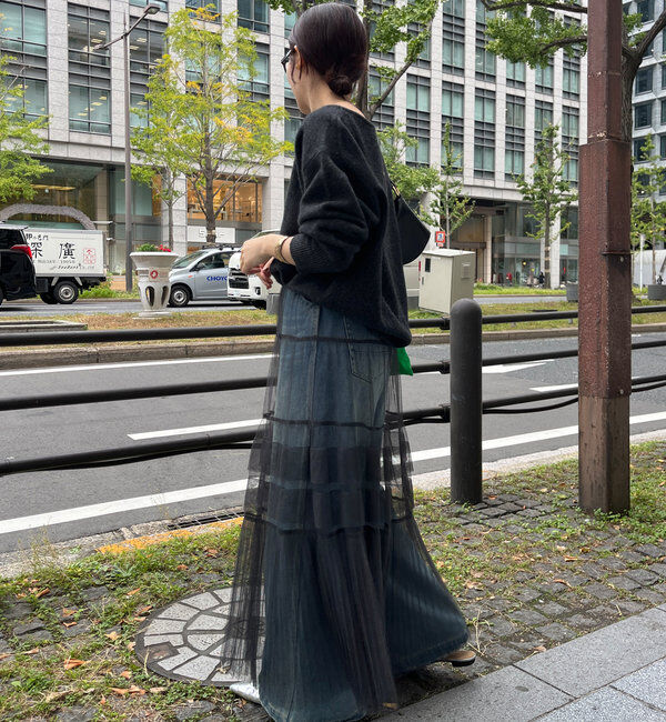  「2WAYプリーツチュールスカート」|スカート|