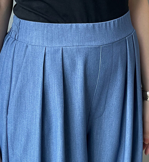  「デニムタックワイドパンツ」|チノ|