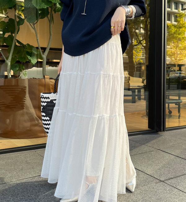  「【SAKURA @___saku14_ 企画】メッシュティアードスカート」|スカート|