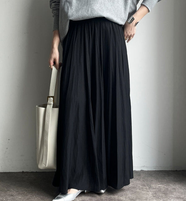  「ウエストリブギャザースカート」|スカート|
