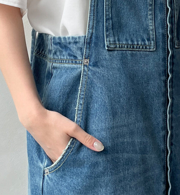  「デニムキャミジャンスカ」|ワンピース|