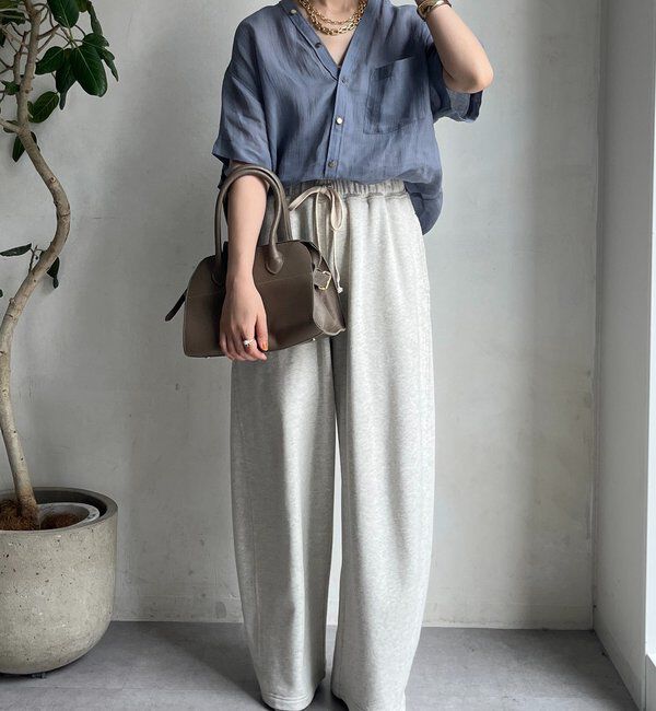  「リヨセルリネン半袖VVシャツ」|シャツ・ブラウス|