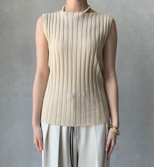  「【WEB限定】ラメリブニットタンク」|ニット・セーター|