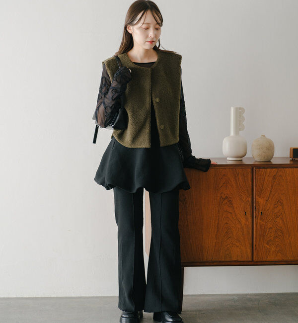  「【2WAY】バルーンニットミニスカート」|スカート|