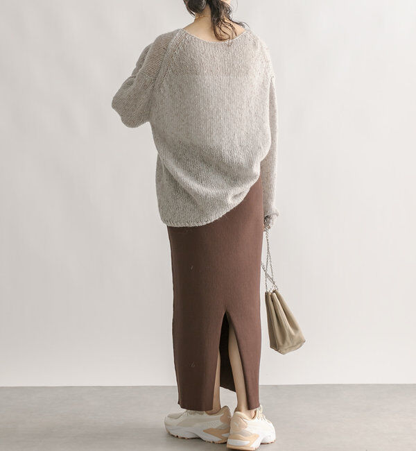  「【マイナス3kg/レビュー高評価☆】リブタイトスカート」|スカート|