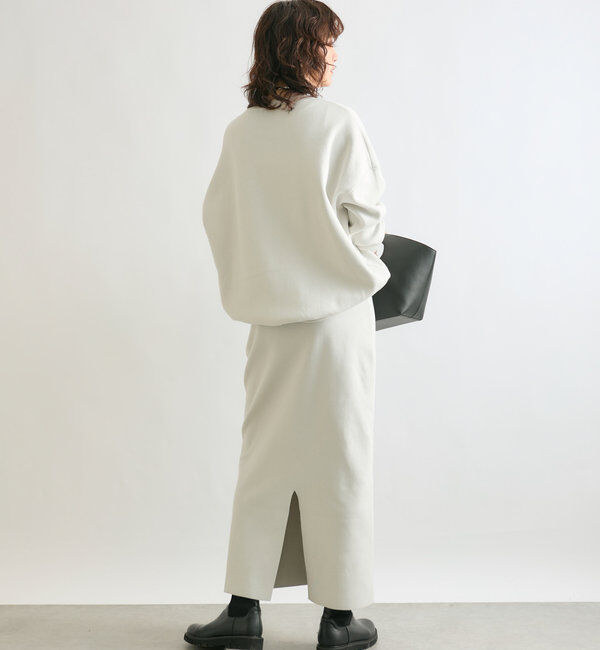  「【楽ちん美シルエット】コットンストレッチニットスカート」|スカート|