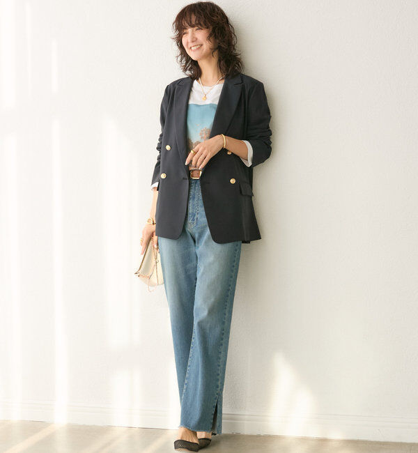  「【オンオフ着れる】ライトピークドラペルジャケット」|テーラードジャケット|
