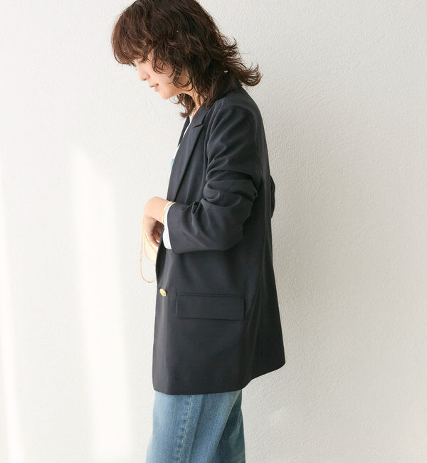  「【オンオフ着れる】ライトピークドラペルジャケット」|テーラードジャケット|