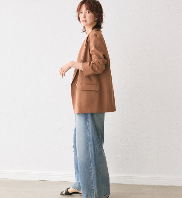  「【オンオフ着れる】ライトピークドラペルジャケット」|テーラードジャケット|