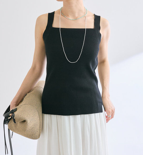  「【アンサンブル対応可】シルク混2wayニットキャミ」|ニット・セーター|