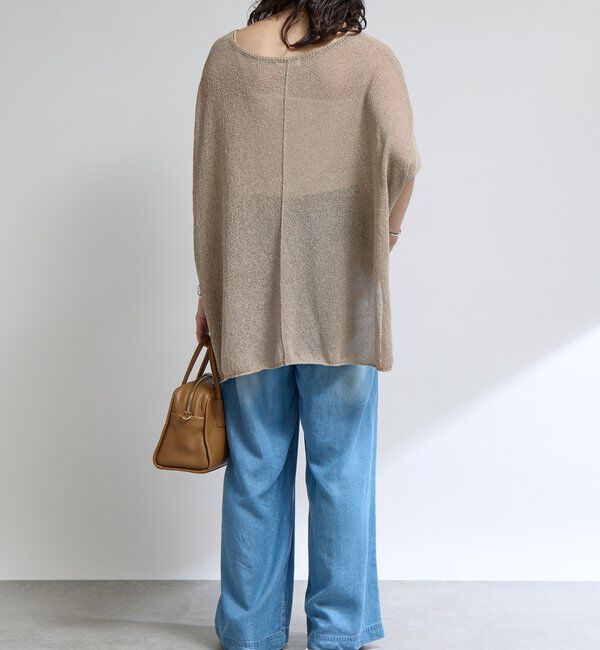  「【セットアップ可】ドレーピーデニムワイドパンツ」|チノ|