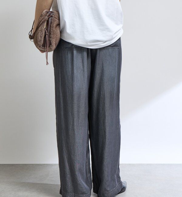  「【セットアップ可】ドレーピーデニムワイドパンツ」|チノ|