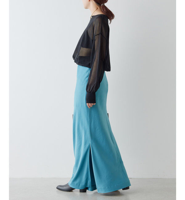  「サテンスリットスカート」|スカート|