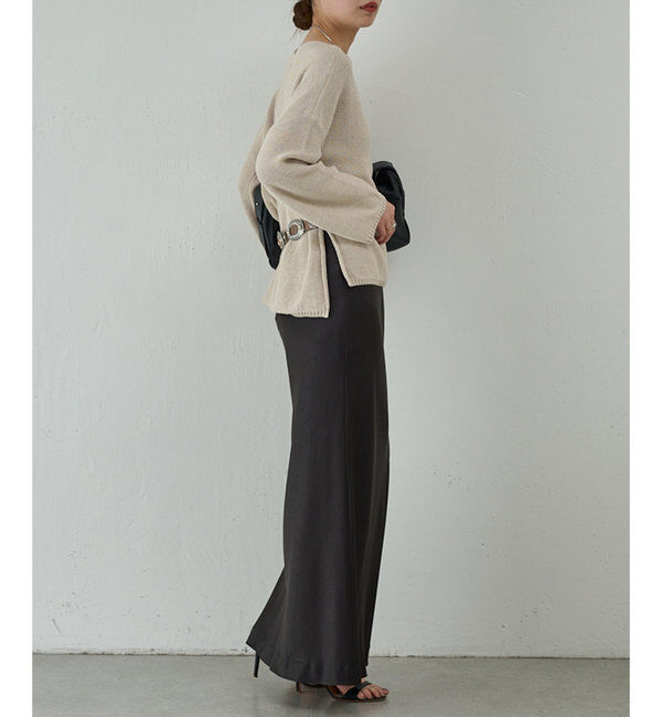  「サテンスリットスカート」|スカート|
