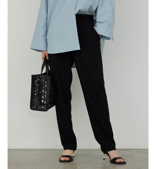  「【-3kg見えパンツ】【リニューアル！】ジャージーテーパードパンツ」|チノ|