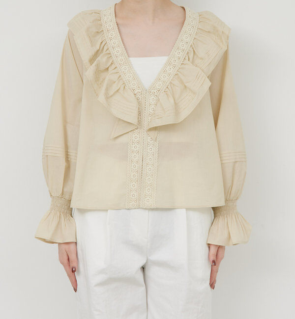  「レースフリルブラウス」|シャツ・ブラウス|