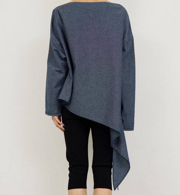  「【PEAS】【手洗い可】アシメシャンブレーシャツ」|シャツ・ブラウス|