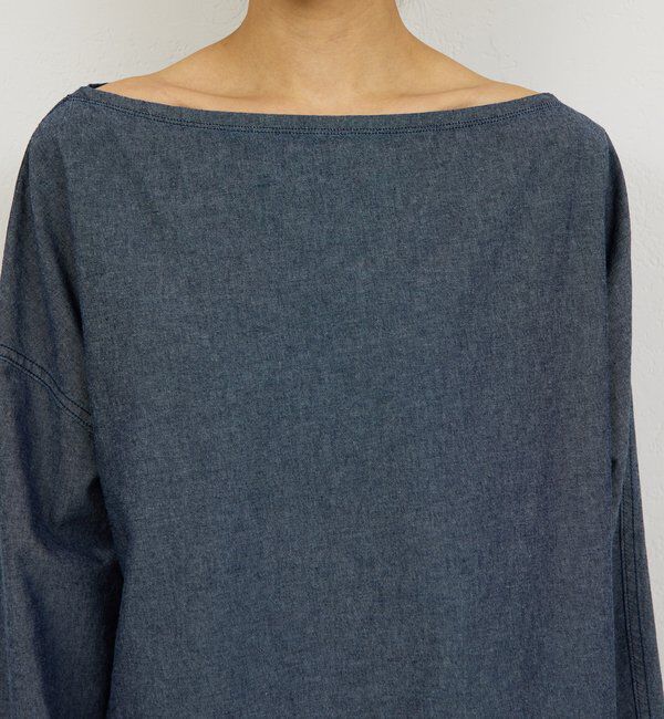  「【PEAS】【手洗い可】アシメシャンブレーシャツ」|シャツ・ブラウス|