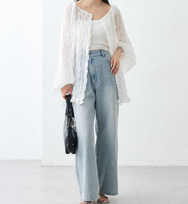 「【新色ブルー登場！】フレアデニム」|デニム|