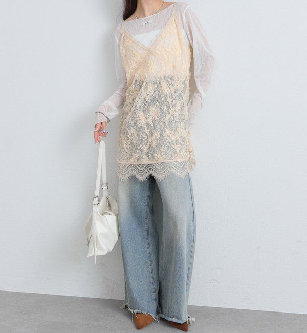  「レースVキャミチュニック」|シャツ・ブラウス|