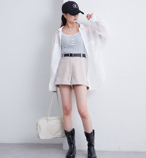 「フェイクスウェードショートパンツ」|チノ|