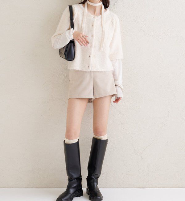  「フェイクスウェードショートパンツ」|チノ|