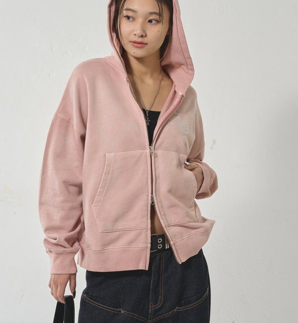  「【SLOPPY】RHINESTONE ZIP HOODIE」|パーカー|