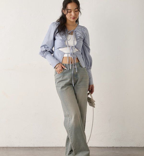  「ASSORTED GATHERED COIL DESIGN SHIRT」|シャツ・ブラウス|