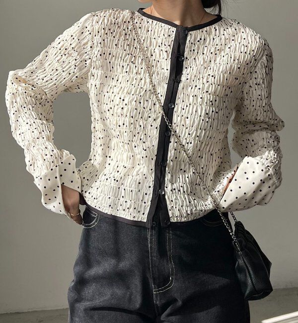  「ドットシャーリングブラウス」|シャツ・ブラウス|