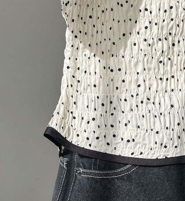  「ドットシャーリングブラウス」|シャツ・ブラウス|