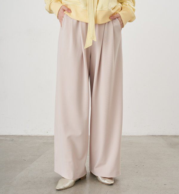  「ポンチ2タックパンツ」|チノ|ベージュ