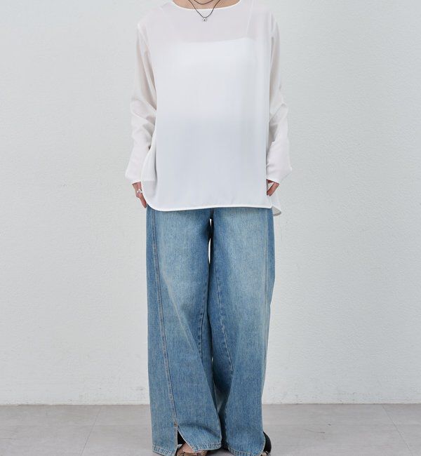  「【26SS予約】サイドスリットブラウス」|シャツ・ブラウス|