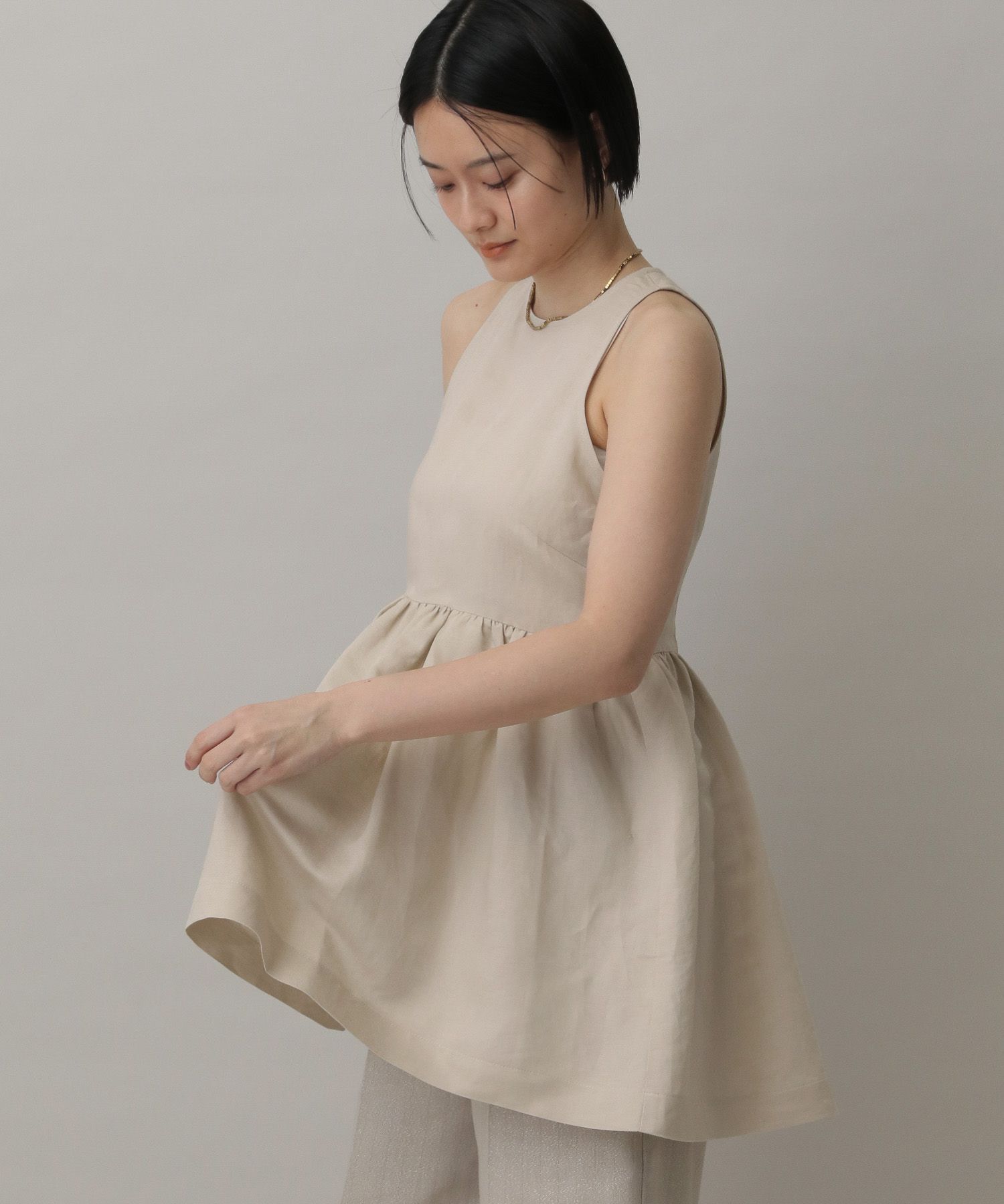 A part by 「レーヨンリネンノースリーブチュニック」|シャツ・ブラウス|