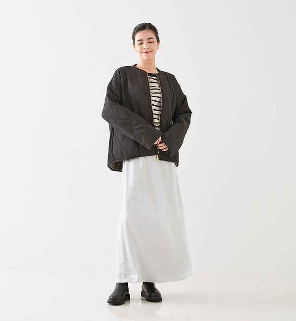 collex「【WEB限定】サテンロングフレアスカート」|スカート|