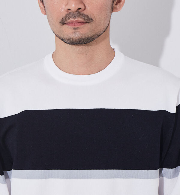 ABAHOUSE「【ウォッシャブル】パネルボーダー　ニット」|ニット・セーター|