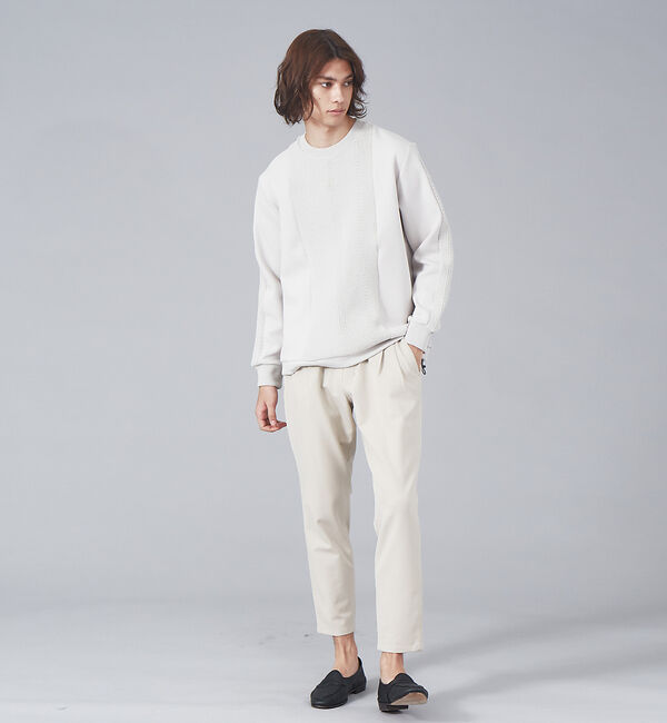 ABAHOUSE「ダンボール&times;ニットコンビ プルオーバー ニット スウェット」|Tシャツ・カットソー|