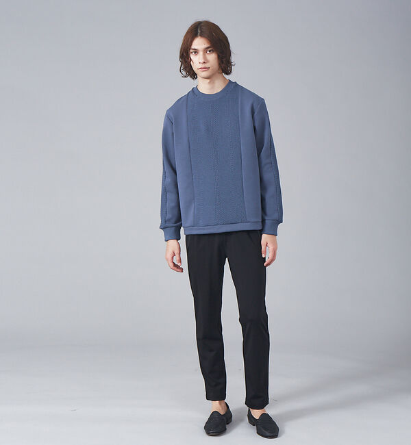 ABAHOUSE「ダンボール&times;ニットコンビ プルオーバー ニット スウェット」|Tシャツ・カットソー|