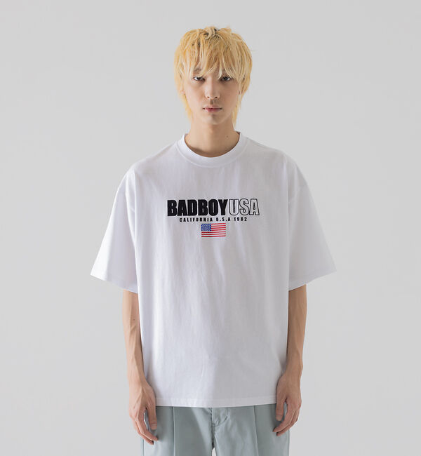 ABAHOUSE「【BADBOY / バッドボーイ】USA ロゴ パロディ Tシャツ」|Tシャツ・カットソー|