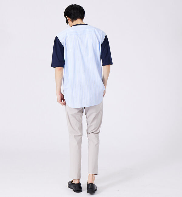 ABAHOUSE「切替ストライプ コンビネーション Tシャツ」|Tシャツ・カットソー|