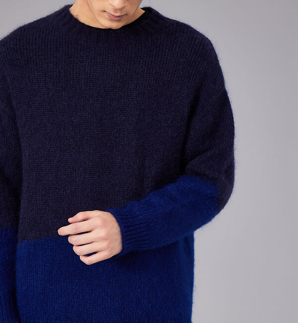 ABAHOUSE「【配色】シャギー モヘア  ニット / プルオーバー」|ニット・セーター|