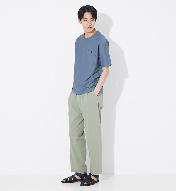 ABAHOUSE「カルゼ ワンボタン ポケット カラー Tシャツ」|Tシャツ・カットソー|