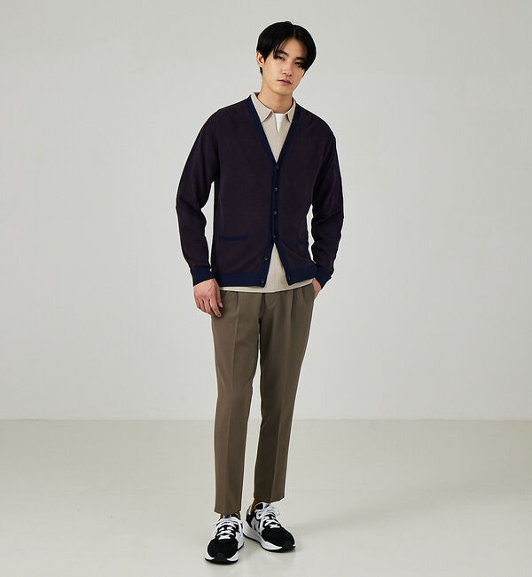 ABAHOUSE「【ナチュラルストレッチ】スキッパー ニットポロシャツ」|ポロシャツ|