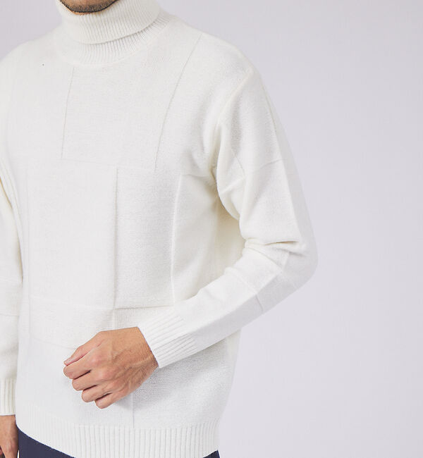 ABAHOUSE「チェック リンクス タートルネック ニット」|ニット・セーター|