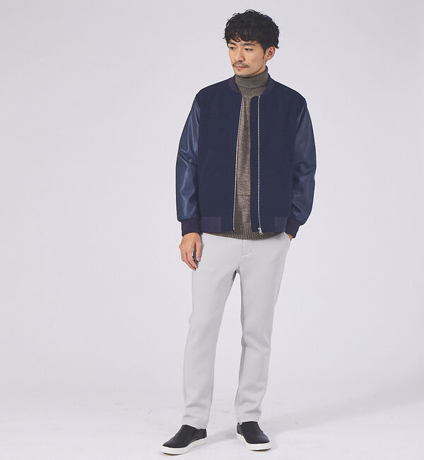 ABAHOUSE「チェック リンクス タートルネック ニット」|ニット・セーター|