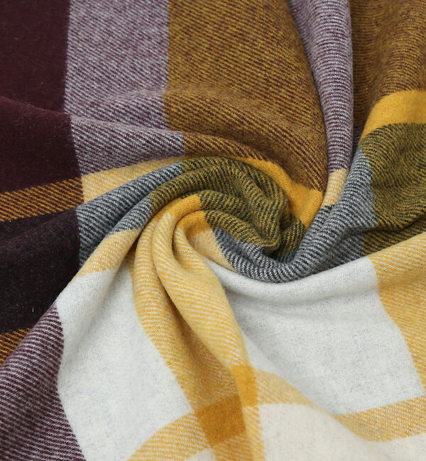 ABAHOUSE「イタリア製 ウール&times;カシミヤ チェック柄 マフラー 50&times;190」|マフラー|