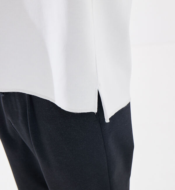 ABAHOUSE「【ダブルフェイス】ソフトタッチ モックネック ロングスリーブ Tシャツ」|Tシャツ・カットソー|