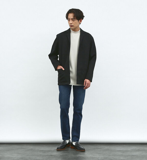 ABAHOUSE「【ダブルフェイス】ソフトタッチ モックネック ロングスリーブ Tシャツ」|Tシャツ・カットソー|